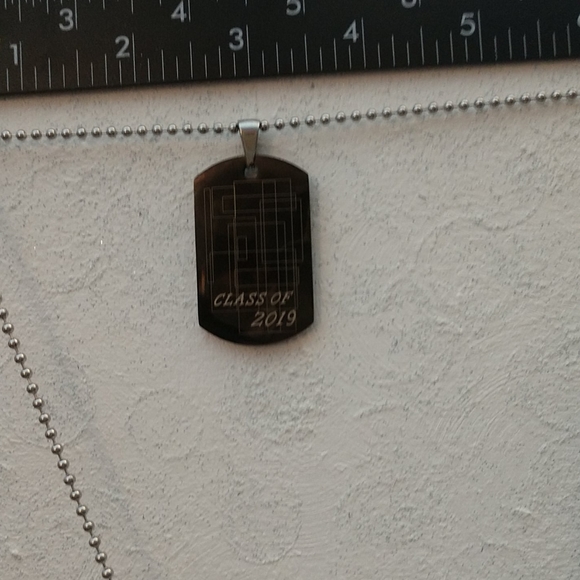 27½" Class of 2019 Heavy Dogtag Style Necklace - Picture 6 of 7